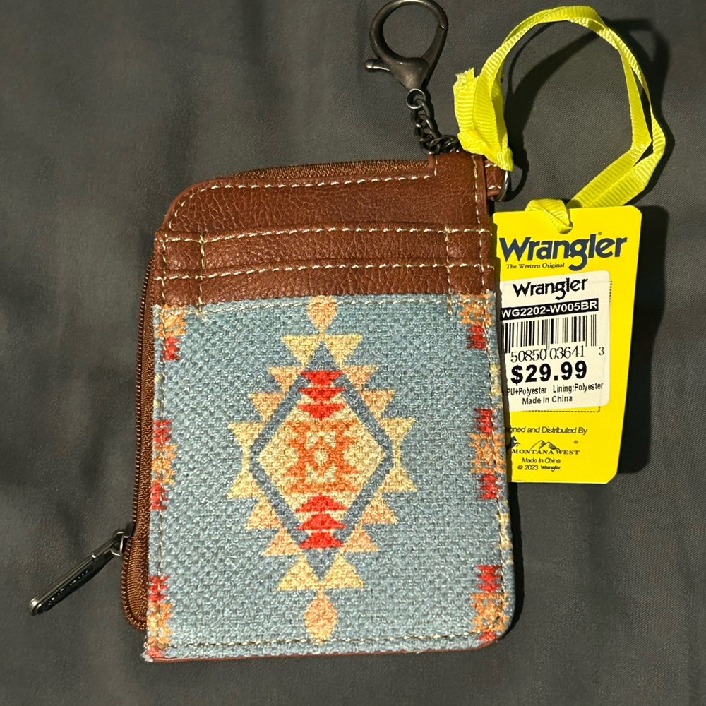 Wrangler Brown/Blue Cardholder Wallet